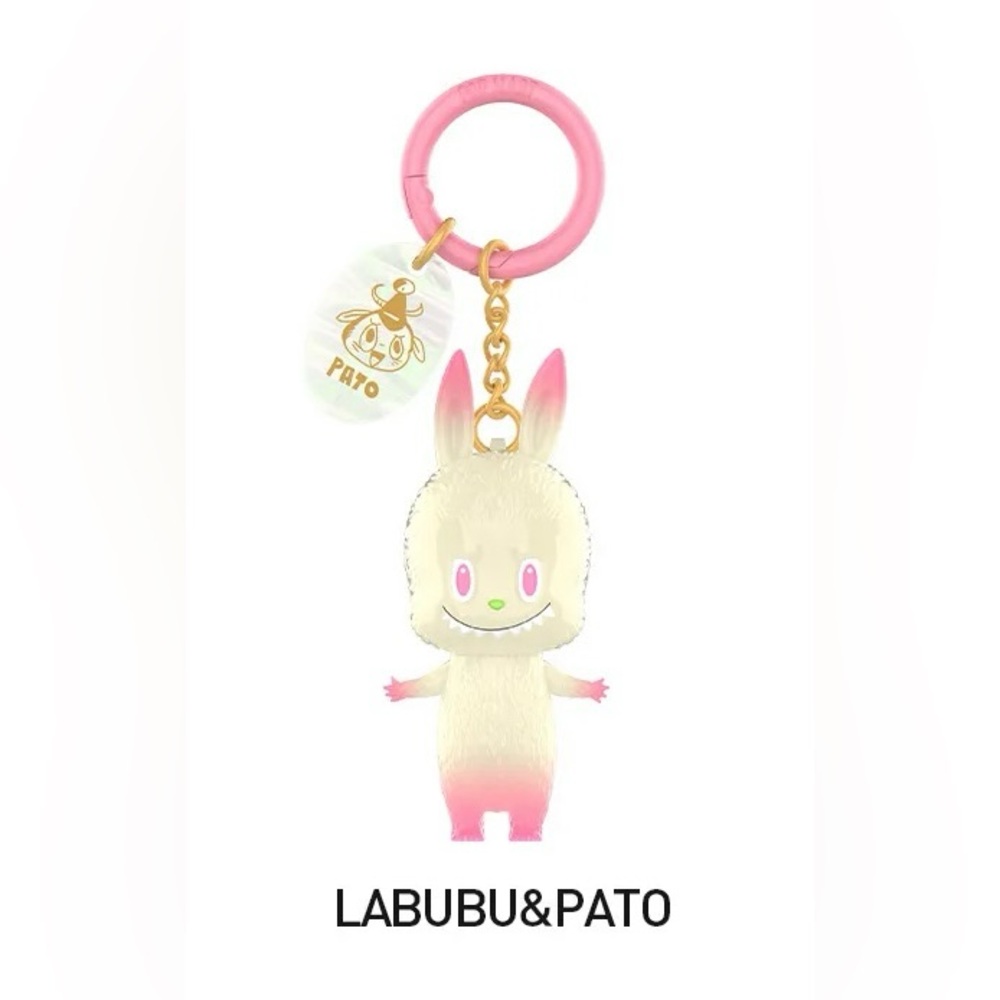 🆕LABUBU {The Monsters}🩷 PATO 💛 🎉 “10th Anniversary” KEYCHAIN 🆕NEW {SEALED box}